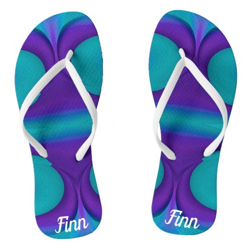 FINN  SAPPHIRE EYES  Fractal Design Original  Flip Flops