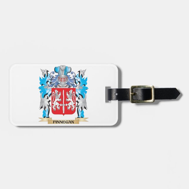 Finnegan Coat of Arms - Family Crest Luggage Tag (Front Horizontal)