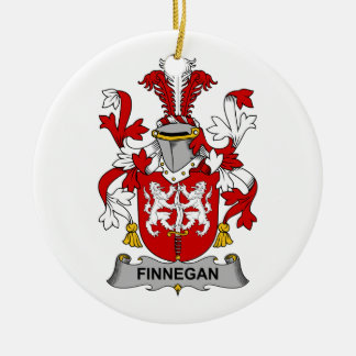 Finnegan Family Crest Ceramic Ornament