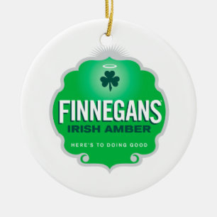 Finnegans Irish Amber Crest Ceramic Ornament