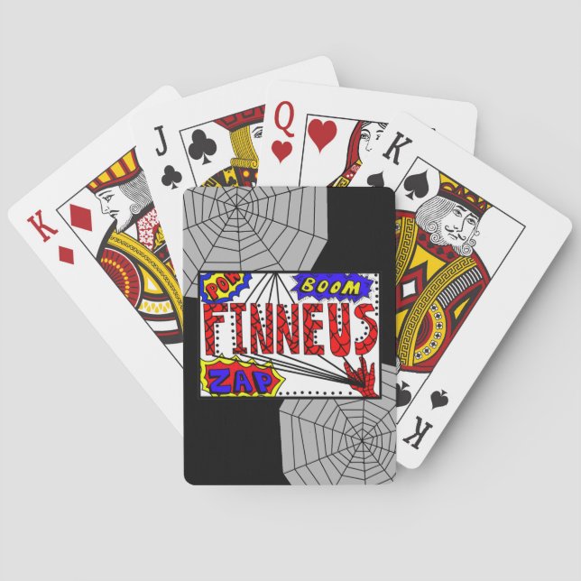 Finneus Spider Webs and Superpowers  Poker Cards (Back)