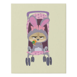 Finnick - Baby Bunny Stroller Faux Canvas Print