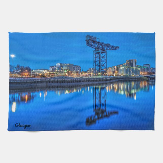 Finnieston Crane, Glasgow Kitchen tea towel (Horizontal)