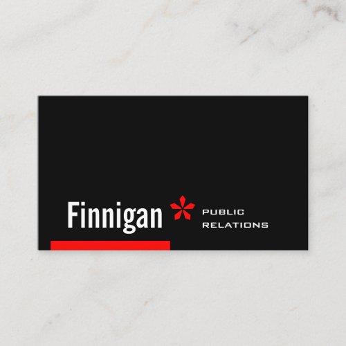 Finnigan Big Redstripe Asterisk Business Card Template
