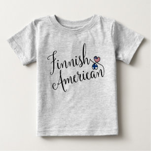 Finnish American Entwinted Hearts Baby T-Shirt