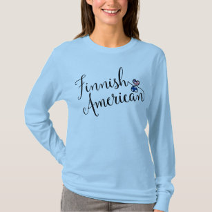 Finnish American Entwinted Hearts Tee Shirt