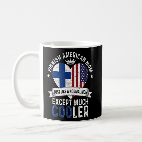 Finnish American Mom Mothers Day Mama Finland Flag Coffee Mug
