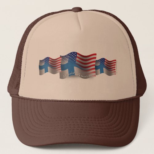 Finnish_American Waving Flag Trucker Hat