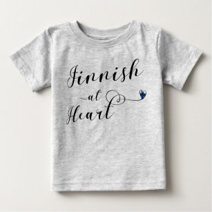 Finnish At Heart, Finland Baby T-Shirt