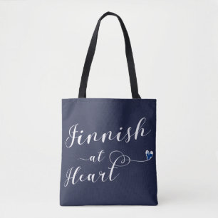 Finnish At Heart Grocery Bag, Finland Tote Bag