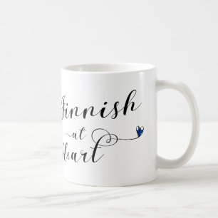 Finnish At Heart Mug, Finland Coffee Mug