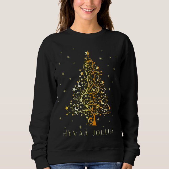 Finnish Christmas Tree Finland Ornament Decoration Sweatshirt (Front)