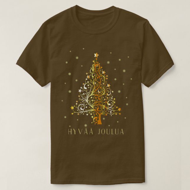 Finnish Christmas Tree Finland Ornament Decoration T-Shirt (Design Front)