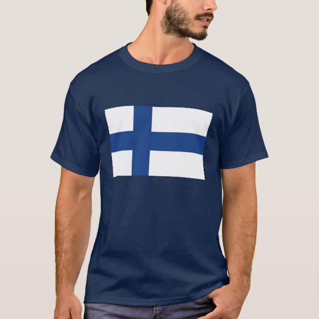 Finnish country flag of Finland t shirts (Front)
