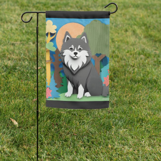 FINNISH-ed  Lapphund Garden Flag