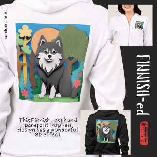 FINNISH-ed  Lapphund Hoodie
