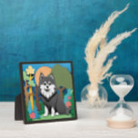 FINNISH-ed  Lapphund Plaque<br><div class="desc">This papercut-inspired design was created with a wonderful 3D effect to add the illusion of texture and depth. The printing is flat but it looks as though it could float off the page. My unique process involves multi-media techniques including paper cutting and digital manipulation. I fell in love with the...</div>