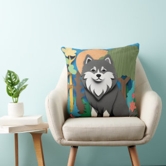 FINNISH-ed  Lapphund Throw Pillow