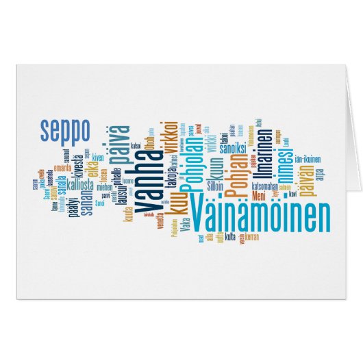 Finnish Epic Word Cloud Cards (Front Horizontal)