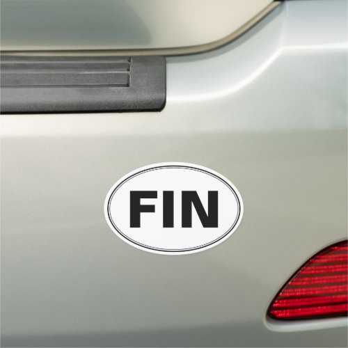 Finnish FIN Oval Car Magnet