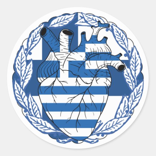 Finnish Finland Greek Independence Greek Greece Classic Round Sticker
