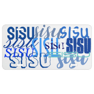 Finnish Finn sisu tenacity strength in adversity License Plate