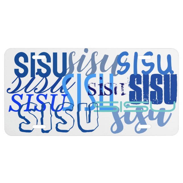 Finnish Finn sisu tenacity strength in adversity License Plate (Front)