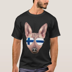 Finnish Flag American Hairless Terrier Dog Finland T-Shirt