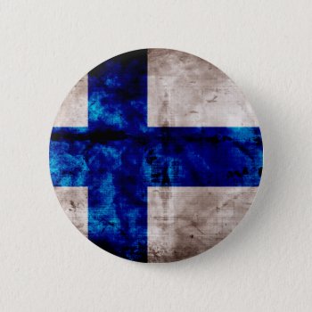 Finnish Flag Button by FlagWare at Zazzle