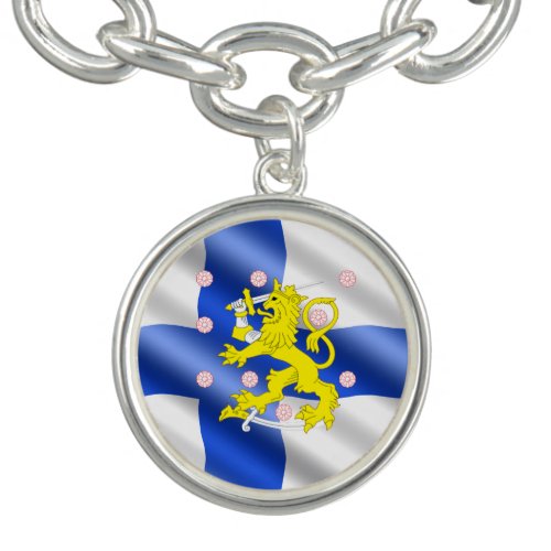 Finnish flag charm bracelet