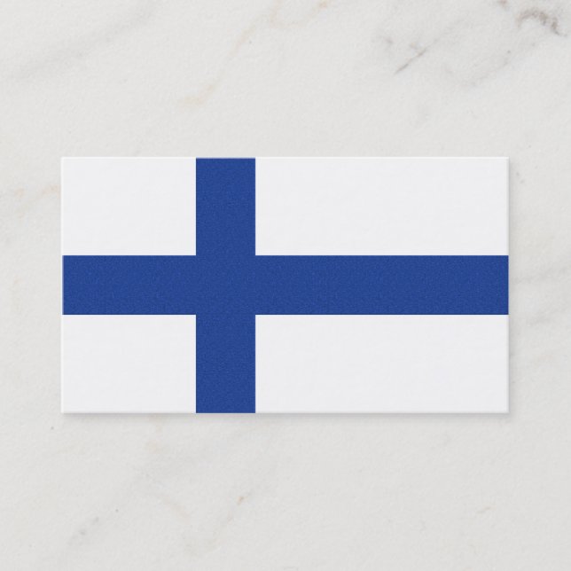 Finnish Flag custom business cards (Front)