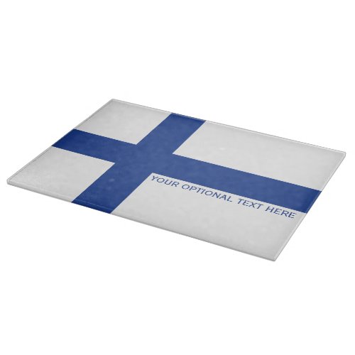 Finnish Flag custom cutting board