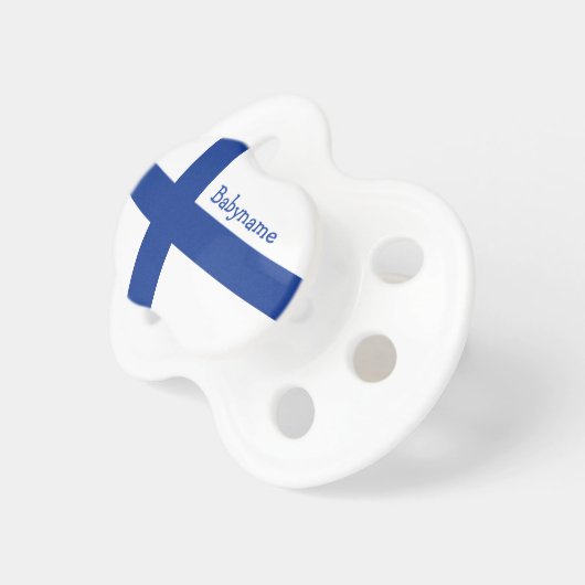 Finnish Flag custom pacifier (Front Right)
