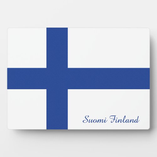 Finnish Flag custom plaque