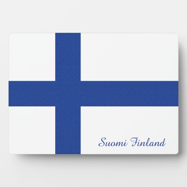 Finnish Flag custom plaque (Front)