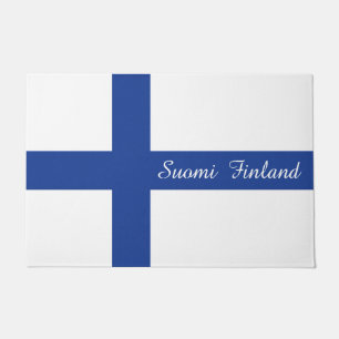 Finnish Flag custom welcome mat