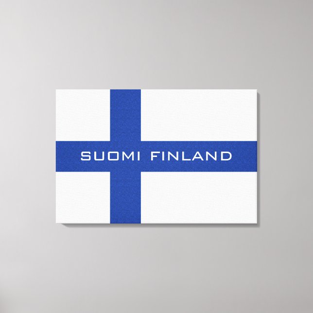 Finnish flag custom wrapped canvas print (Front)