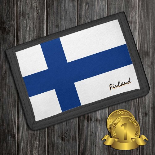 Finnish flag fashion Finland patriots  sports Trifold Wallet