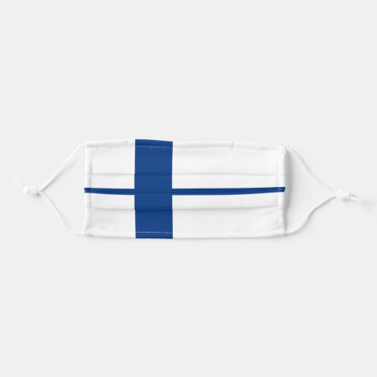 Finnish Flag (Finland) Adult Cloth Face Mask (Front, Folded)