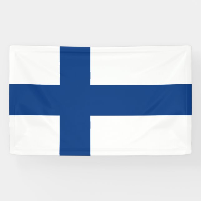 Finnish Flag (Finland) Banner (Horizontal)