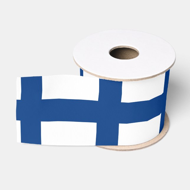 Finnish Flag & Finland travel, holiday /sports Grosgrain Ribbon (Spool)
