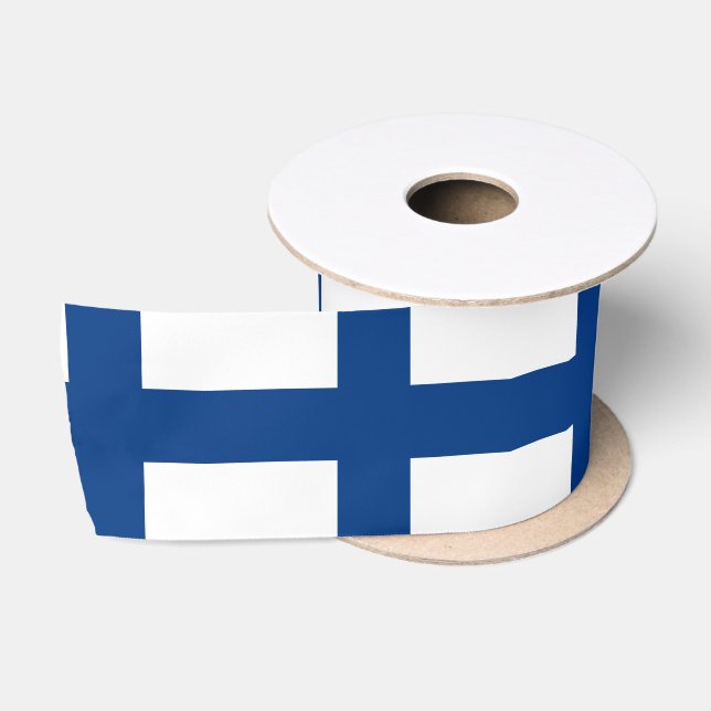 Finnish Flag & Finland travel, holiday /sports Satin Ribbon (Spool)