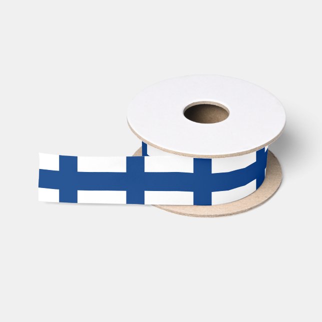 Finnish Flag & Finland travel, holiday /sports Satin Ribbon (Spool)