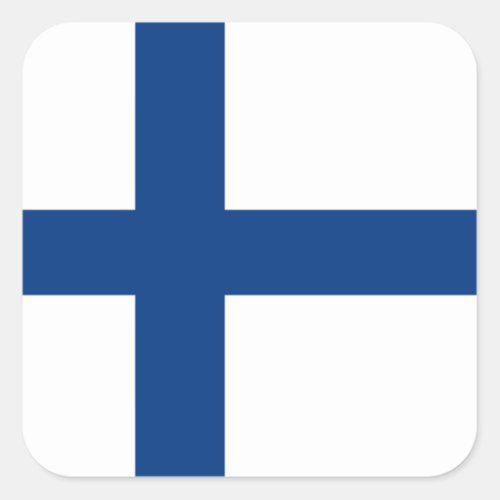 Finnish Flag Flag of Finland Square Sticker