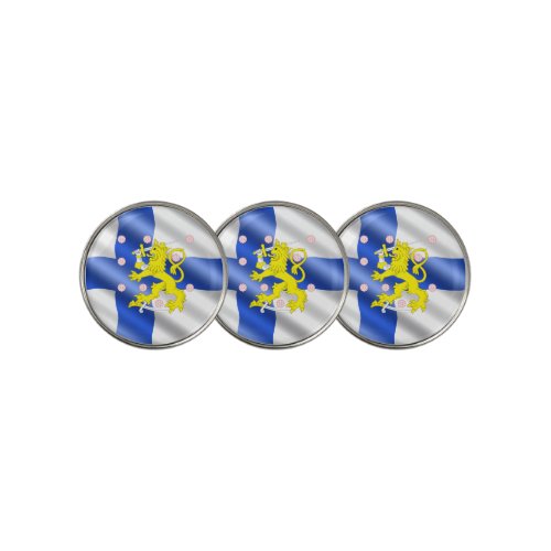 Finnish flag golf ball marker