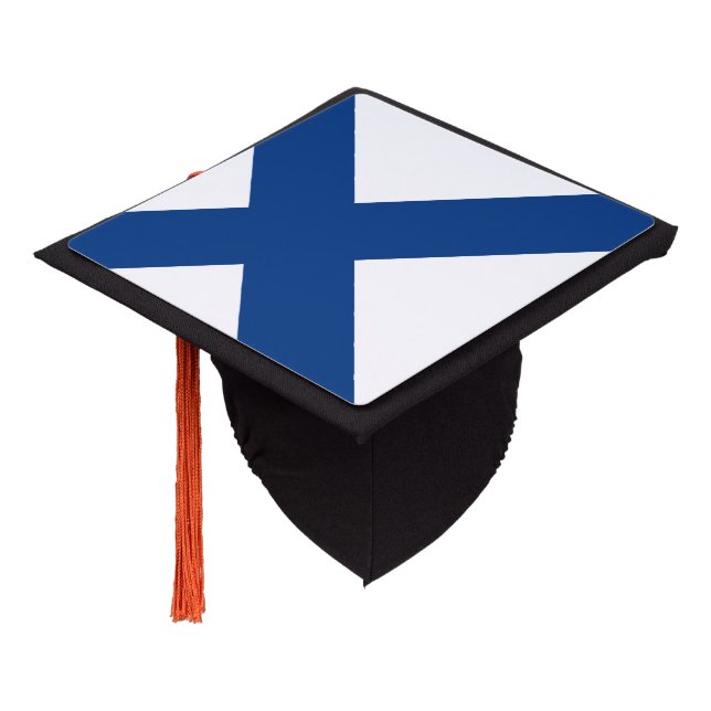 Finnish flag graduation cap topper (Angled)