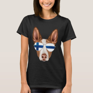 Finnish Flag Ibizan Hound Dog Finland Pocket T-Shirt