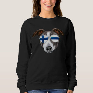 Finnish Flag Italian Greyhound Dog Finland Pocket Sweatshirt