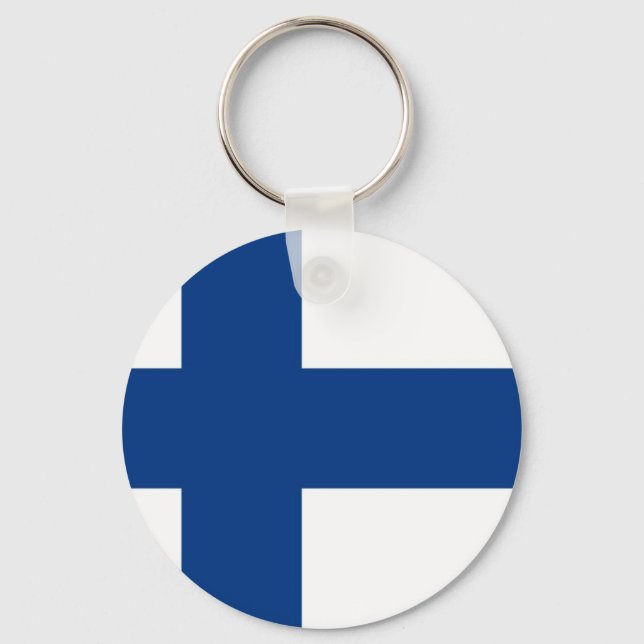 Finnish flag keychain (Front)