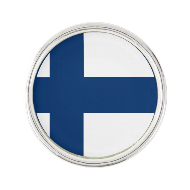Finnish Flag Lapel Pin (Front)